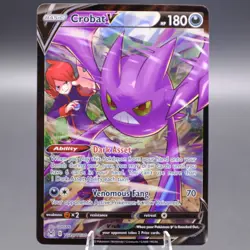 Crobat V TG20/TG30 Ultra Rare SWSH11: Lost Origin Trainer Gallery Pokemon TCG NM - Image 1