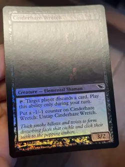 Foil Cinderhaze Wretch • Pack Fresh / Zero Clouding • Shadowmoor • Mtg (1790) - Image 2