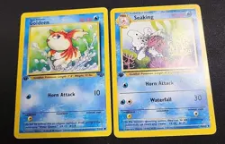 Seaking + Goldeen 1st Edition Jungle Pokemon WOTC #53 & 46 (NM/LP) - Image 1
