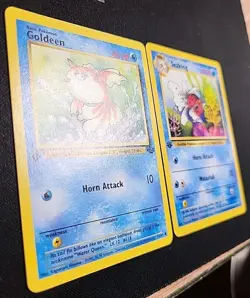 Seaking + Goldeen 1st Edition Jungle Pokemon WOTC #53 & 46 (NM/LP) - Image 2