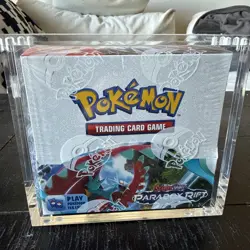 Pokemon TCG Scarlet & Violet Paradox Rift Booster Box Sealed with Acrylic Case! - Image 1