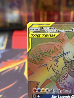 Moltres & Zapdos & Articuno GX - 69/68 Hidden Fates Rainbow Pokemon - NM-LP - Image 2