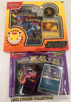 Pokemon TCG Ascended Heroes Tech Sticker Promo Box Pokemon Day 2026 Pikachu - Image 3