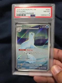 2025 POKEMON PFL EN-PHANTASMAL FLAMES #097 DEWGONG PSA 8 - Image 1
