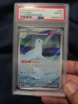 2025 POKEMON PFL EN-PHANTASMAL FLAMES #097 DEWGONG PSA 8 - Image 2