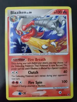Blaziken 3/127 Holo Rare Pokemon TCG DP Platinum Card Near Mint NM Hoenn Starter - Image 1