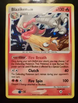 Blaziken 3/127 Holo Rare Pokemon TCG DP Platinum Card Near Mint NM Hoenn Starter - Image 2