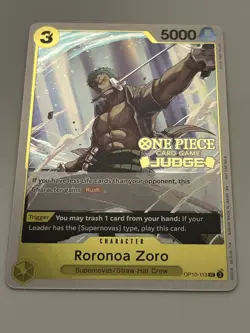 OnePiece TCG - Roronoa Zoro OP10-113 (Judge Pack Vol. 6) - Image 1