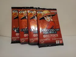 One Piece TCG OP13 Carrying On His Will Booster Packs Lot Of 4 - Image 1