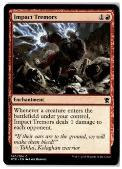 MTG Impact Tremors - Dragons of Tarkir Moderately Played English - Image 1
