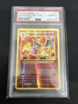 2016 Pokemon XY Evolutions Charizard Rev Holo 11/108 PSA 10 Gem Mint - Image 1