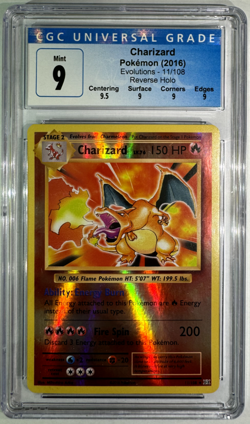 Charizard 11/108 Reverse Holo PSA CGC 9 Pokemon Evolutions Subgrades -$10 PLUSSS - Image 1