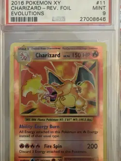PSA 9 Charizard 11/108 XY Evolutions Holo & Reverse Holo | Pokemon 2016 set - Image 4