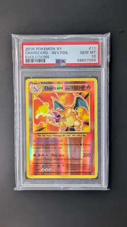 Charizard - 11/108 - Reverse Holo - XY Evolutions - 2016 - Pokemon - PSA 10 - Image 1