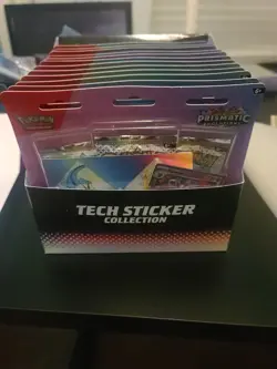 Pokemon Prismatic Evolutions 3 Booster Pack Blister-Tech Sticker Collection x12 - Image 2