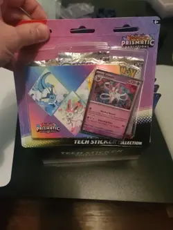 Pokemon Prismatic Evolutions 3 Booster Pack Blister-Tech Sticker Collection x12 - Image 3