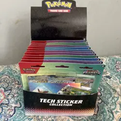 Pokemon Prismatic Evolutions 3 Booster Pack Blister-Tech Sticker Collection x12 - Image 1