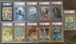 PSA/SGC Graded Vintage, 151, Black Bolt Assorted Lot of 11 Pokemon Cards Holo - Image 1