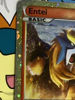 Pokemon 2010 HGSS Promos Entei Holo Black Star Promo Card #HGSS20 Double SWIRL - Image 3