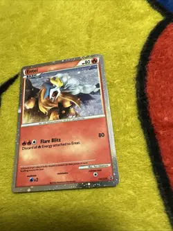 Pokemon Heartgold & Soulsilver Black Star Promo Holo Entei HGSS20 P/LP Swirl! - Image 1