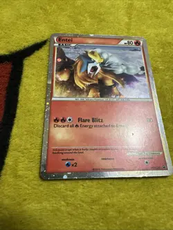 Pokemon Heartgold & Soulsilver Black Star Promo Holo Entei HGSS20 P/LP Swirl! - Image 4