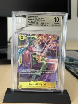One Piece OP06-106 Wings of the Captain Kouzuki Hiyori ALT ART SR BGS 10 - Image 1