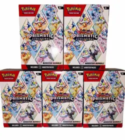 X5 Pokemon Prismatic Evolutions Booster Bundle Empty Boxes *BOX ONLY* - Image 1