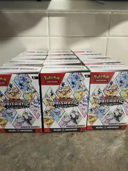 ✅Pokemon Scarlet & Violet-x25 Prismatic Evolutions Booster Bundle NEW✅Free Ship✅ - Image 1