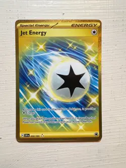 Jet Energy 252/191 Secret Rare NM Surging Sparks Pokemon TCG Gold Card - Image 1