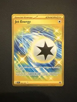 🤩 Jet Energy 252/191 Surging Sparks Hyper Rare Pokemon Card TCG NM/M Holo Gold - Image 1