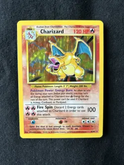 Pokemon CHARIZARD TCG Base Set 4/102 Holo Rare LP CONDITION!! - Image 1