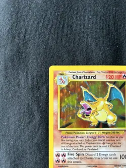 Pokemon CHARIZARD TCG Base Set 4/102 Holo Rare LP CONDITION!! - Image 3