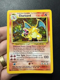Charizard 4/102 Holo Blue Dot Error Misprint 1999 Base Set Pokemon Card TCG LP - Image 2