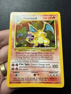 Charizard 4/102 Holo Blue Dot Error Misprint 1999 Base Set Pokemon Card TCG LP - Image 3