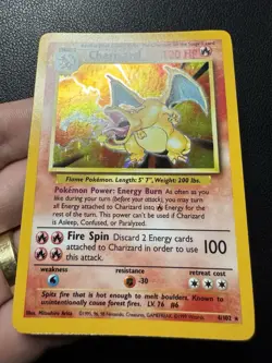 Charizard 4/102 Holo Blue Dot Error Misprint 1999 Base Set Pokemon Card TCG LP - Image 4