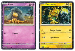1x SET HD COSMOS HOLO Abra 063/165 & Electabuzz 125/165 - Pokemon 151 Promo - Image 1