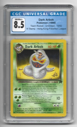 CGC 8.5 Dark Arbok 1999 Team Rocket 19/82 W Stamp Pokemon Card - Image 1