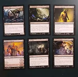 MTG Black Lot x6 Rise of the Eldrazi MTG Magic the Gathering All Different - Image 1