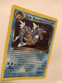 Dark Gyarados 8/82 Holo Team Rocket Prerelease Promo Pokemon Card - NM - Image 2