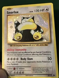 Pokemon TCG Snorlax XY179 Holo DOUBLE SWIRL! 🌀🌀XY Promo LP-P - Image 1