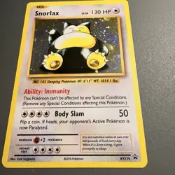Pokemon TCG Snorlax Holo Black Star Promo Card XY179 2016 Evolutions - Image 1