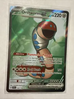 Orthworm ex - 162/142 - Pokemon TCG Stellar Crown (2024) - LP - Full Art - HOLO - Image 1