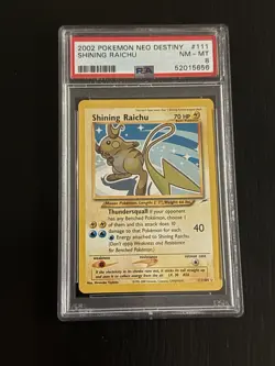 Pokemon TCG Shining Raichu Neo Destiny Unlimited 111/105 Secret Rare PSA 8 - Image 2
