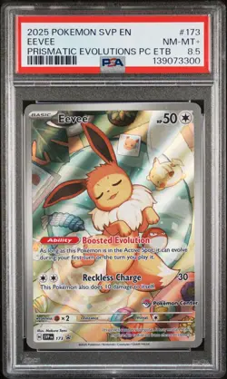 Eevee Pokemon Center Exclusive Svp En-Sv Black Star Promo 173 NM PSA 8.5 - Image 1
