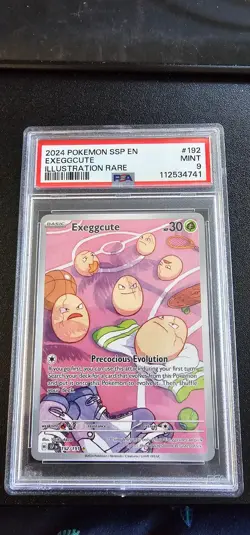 2024 POKEMON SSP EN-SURGING SPARKS ILLUSTRATION RARE #192 EXEGGCUTE PSA 9 - Image 1