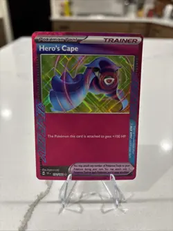 Hero's Cape 152/162 Pokemon Temporal Forces Ace Spec Holo - Image 1