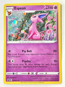 Espeon SWSH174 Black Star Promo Fusion Strike Blister Pokemon - Near Mint NM/LP - Image 1