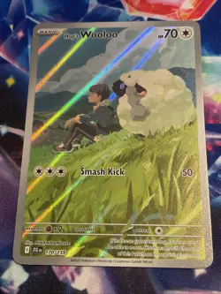 Pokemon TCG Hop’s Wooloo 170/159 Illustration Rare Journey Together NM/M - Image 1