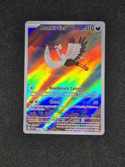Pokemon TCG Scarlet and Violet Bombirdier 219/198 Full Art Illustration Rare NM - Image 1