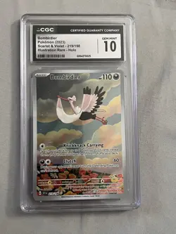 Bombirdier Illustration Rare Pokemon TCG Scarlet & Violet 219/198 CGC 10 - Image 1